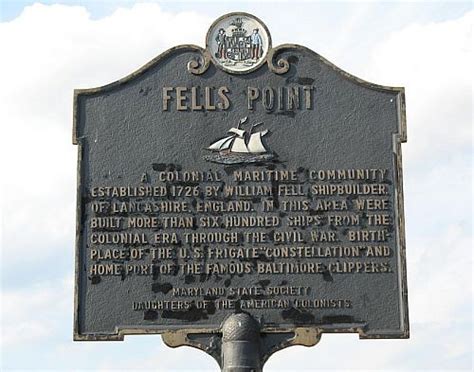 Fells Point Plaque Fells Point Baltimore Baltimore Maryland South