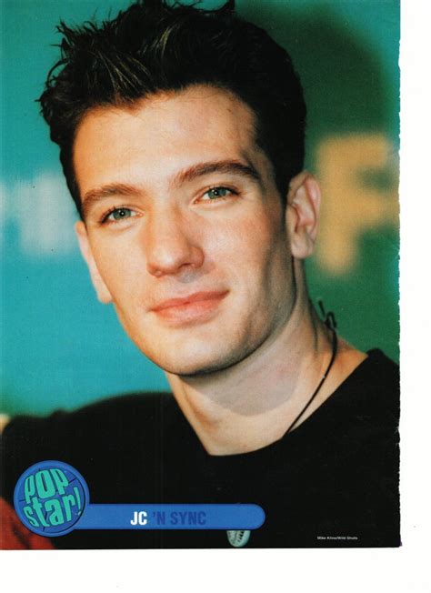 Jc Chasez Teen Magazine Pinup Clipping Black T Shirt Close Up S