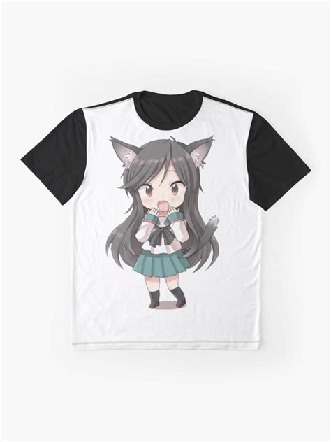 Anime Cat Girl Chibi Graphic T Shirt By Xithyll Redbubble