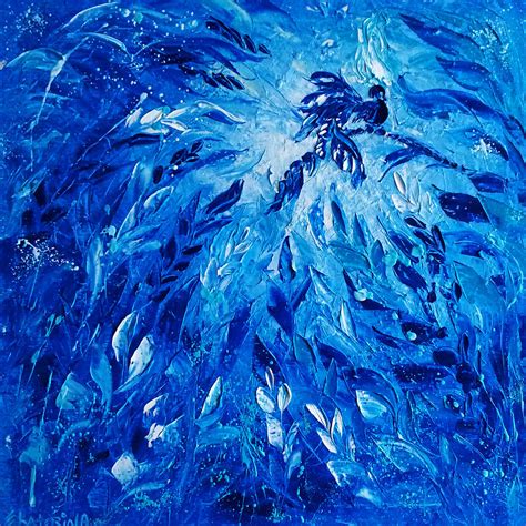 Blue Phoenix Painting By Ekaterina Chernova Fine Art America