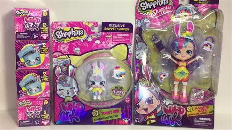 Shopkins Pet Pods Bunny Bow Shoppets Wild Style Rainbow Kate Shoppies