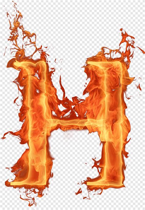 Letter H On Flame Illustration Fire Light Letter Alphabet Flame