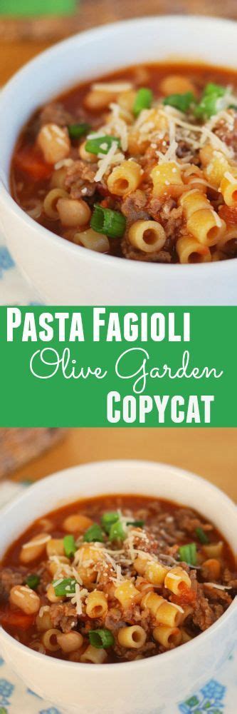 Add onions, carrots, celery and tomatoes and simmer for about 10 minute. Pasta Fagioli - Olive Garden Copycat Recipe - Fake Ginger ...
