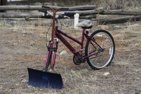 Too Much Snow Here Are 10 Ways To Turn A Bike Into A Snow Plow