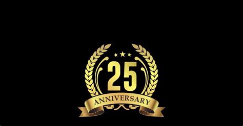 25th Birthday Anniversary Logo Template Templatemonster