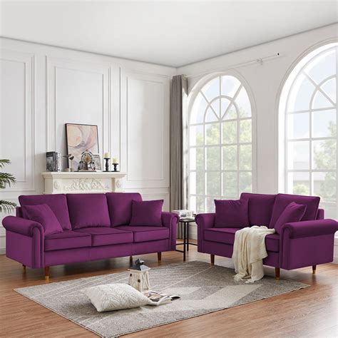 Purple Sofa Set Designs Cabinets Matttroy