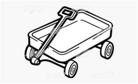 Wagon Clipart Drawing - Red Wagon Clipart Black And White , Transparent