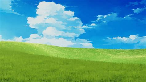 Anime Grass Field Artwork