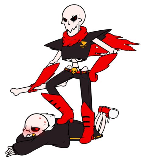 Underfell Sans And Papyrus By Cozy Skeleton On Deviantart
