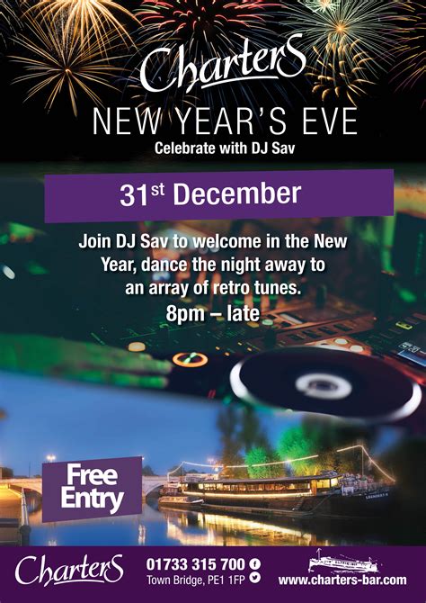New Years Eve Party Charters Bar Peterborough
