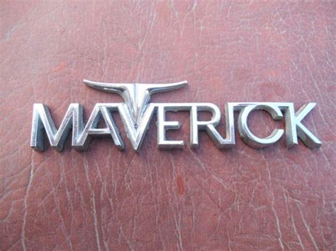 Purchase Vintage Chrome Ford Maverick Stick On Emblem Driver Quality In