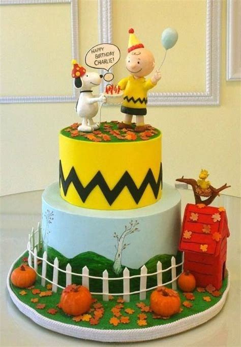 Charlie Brown Cake Peanut Cake Snoopy Cake Themed Cakes