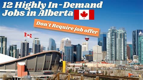 12 Highly In Demand Jobs In Alberta Canada Alberta Jobs 2023 Youtube