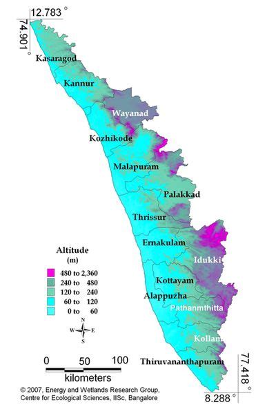 It is a small state, constituting only about 1 percent of the total area of the country. Jungle Maps: Map Of Kerala Rivers