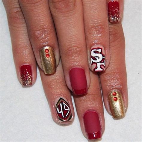 San Francisco 49ers By Handjobsbyallison Nail Nails Nailart With