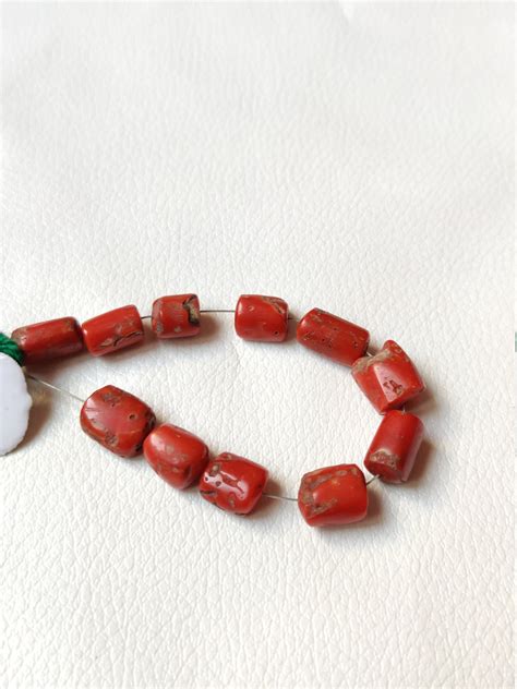 4 Inc Natürliche Italien Rote Koralle Perlen Lange Halskette Etsy