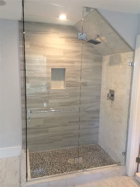 Sloping ceilings can cause a headache for many bathroom fitters and diy enthusiasts alike, but with our knowhow, we can supply you with a shower door that will fit perfectly under that sloping ceiling. Glass Enclosure With Angled Ceiling - Patriot Glass and ...