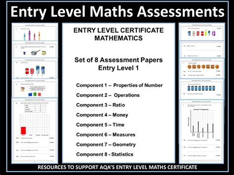 Aqa Entry Level 1 Maths Assessments Teaching Resources