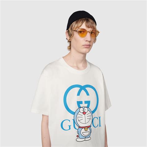 Doraemon X Gucci Oversize T Shirt In Ivory Gucci® No