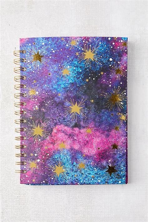 Galaxy Spiral Bound Notebook Galaxy Notebook Diy Notebook Cover