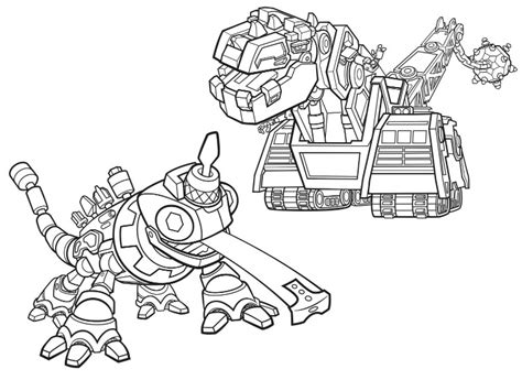 Coloring page Dinotrux DStructs and Revvit 3