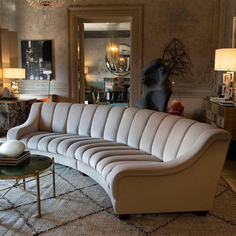 Harking back to the gorgeous chaise lounge, of which we have a gorgeous contemporary collection, from earlier times. Flair Edition Contemporary Curved Sofa at 1stDibs