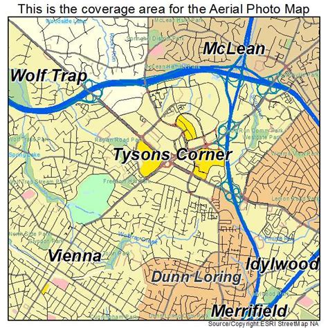 Aerial Photography Map Of Tysons Corner Va Virginia