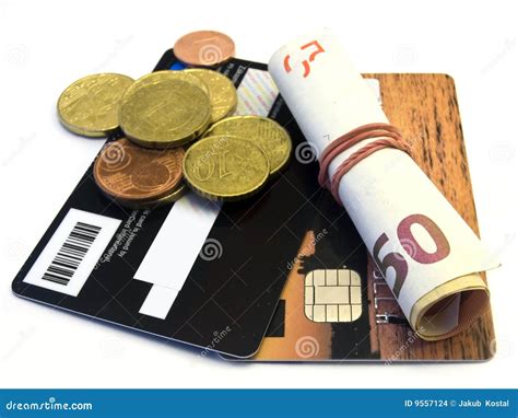 Credit Card And Money Stock Photo Image Of Golden Gold 9557124