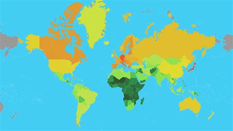 Median Age Of Countries Map