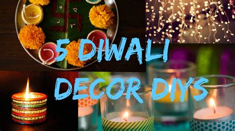 Decorative home accents to jazz up your home for diwali. 5 DIWALI Decor DIYs Floating fire light, Diya garland ...