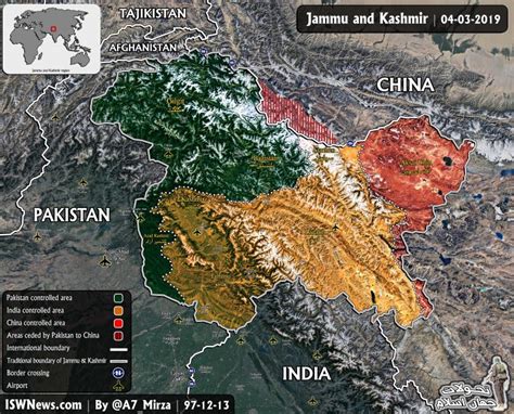 Jammu And Kashmir Conflict Map Islamic World News