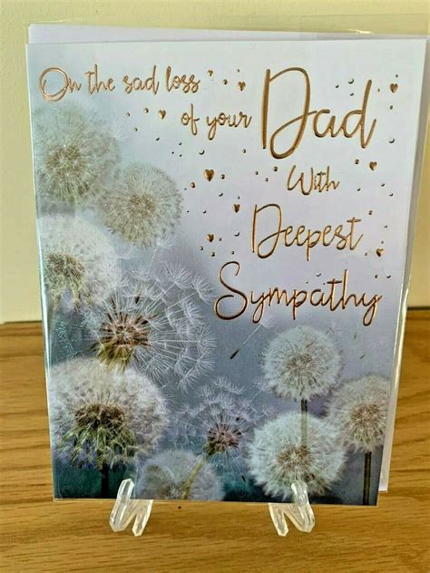 Loss Of Your Dad Sympathy Cards Bereavement Condolence Mourning Ebay