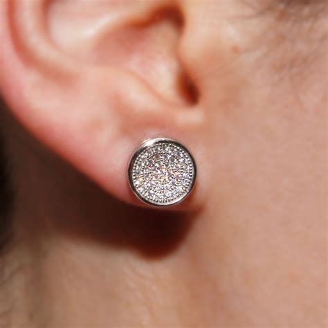 Sterling Silver Stud Earrings Vizyon21yy