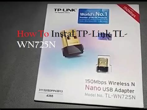 This miniature adapter is designed to be as convenient as possible and once connected to a computer's usb port, can be left there, whether. How To Install TP-Link TL-WN725N - YouTube