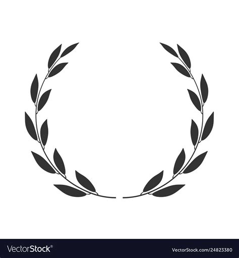 Laurel Wreath Isolated Icon Royalty Free Vector Image