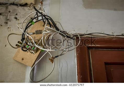 Wires Hanging Ceiling Old House During Stock Photo 612075797 Shutterstock
