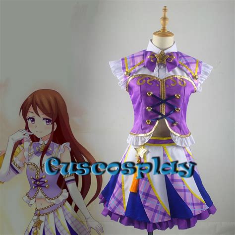 Japanese Anime Aikatsu Stars Shibuki Ran Cosplay Costume Dress Outfit