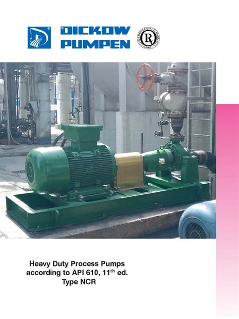 Heavy Duty Process Pumps According To Api 610 11 Ed Type Ncr Pdf