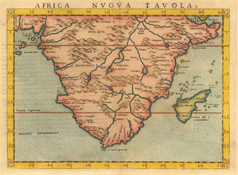 1561 Map Of Southern Africa Africa Map Map Old Maps