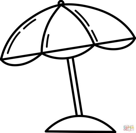 Printable Beach Umbrella Coloring Page The Best Porn Website