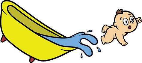 Skip hop baby bath tub, newborn softspot sink bather, moby, blue. Cartoon Baby Falling Out Of Bath Tub Vector Illustration ...