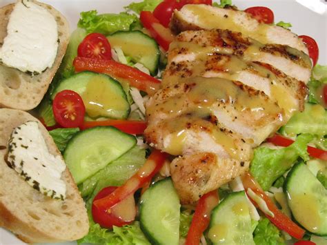 Jenns Food Journey Grilled Chicken Salad With Warm Goat Cheese