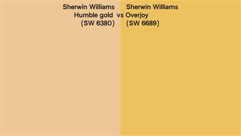Sherwin Williams Humble Gold Vs Overjoy Side By Side Comparison
