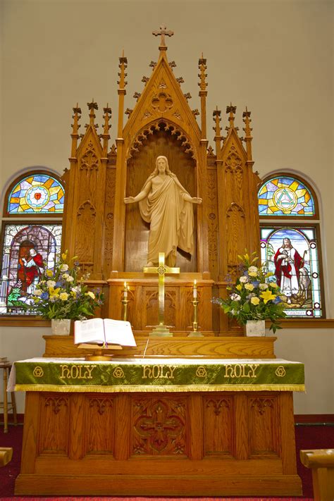 Full Altar With Windows Trinity Evangelical Lutheran Church Edmonton