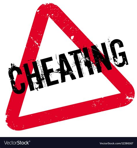 Cheating Rubber Stamp Royalty Free Vector Image