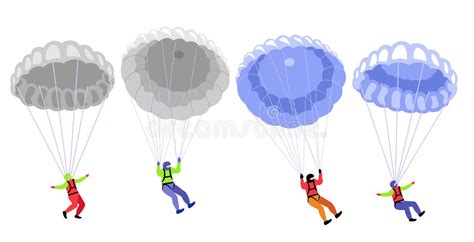 Parachutists Jumping Stock Illustrations 37 Parachutists Jumping