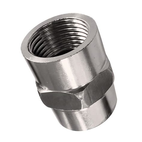 304 Metal Stainless Steel Pipe Fitting Coupling Npt 12 X