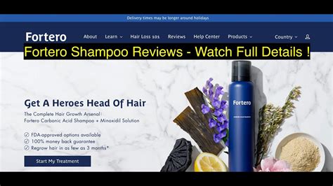 Fortero Shampoo Fortero Shampoo Reviews Watch Full Details