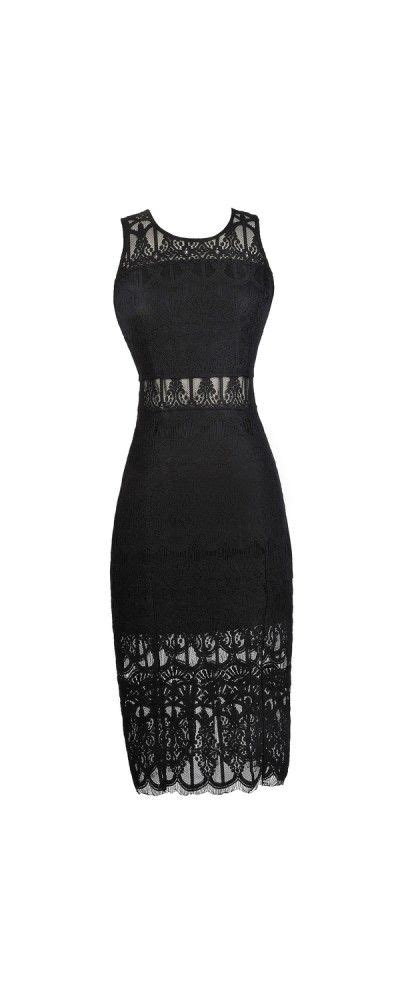 lily boutique in the middle lace midi pencil dress in black 45 black