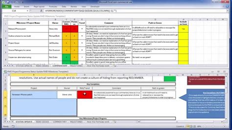 019 Free Project Progress Report Template Excel Status